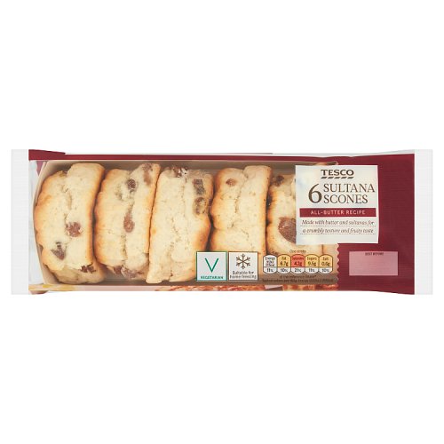 Tesco 6 Sultana Scones