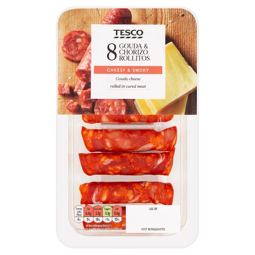 Tesco 8 Gouda & Chorizo Rollitos 88g