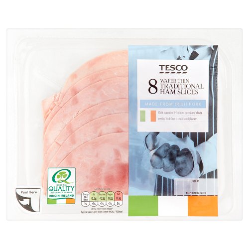 Tesco 8 Wafer Thin Traditional Ham Slices 125g Really Good Culture