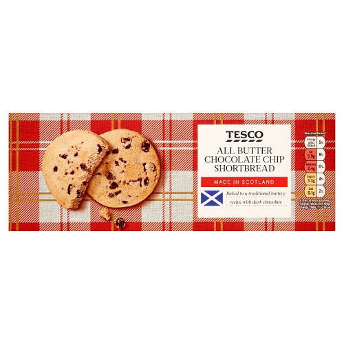 Tesco All Butter Chocolate Chip Shortbread 180G
