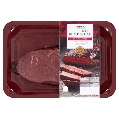 Tesco British Beef Rump Steak 255G
