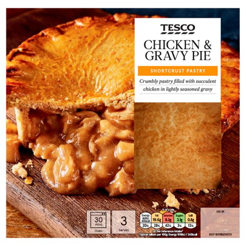 Tesco Chicken & Gravy Pie 500g Really Good Culture