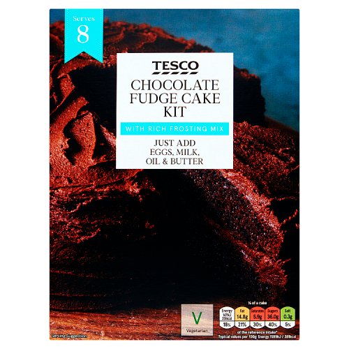 Tesco Chocolate Fudge Cake Kit 502g Really Good Culture