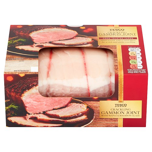Tesco Gammon With Maple & Bourbon Glaze 800G