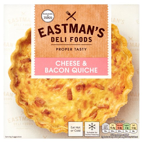 Tesco Eastman's Cheese & Bacon Quiche 400g