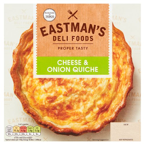 Eastmans Cheese & Onion Quiche 400G