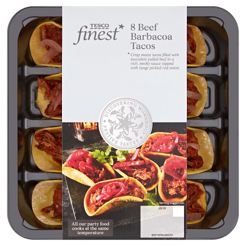 Tesco Finest 8 Beef Barbacoa Tacos 148g