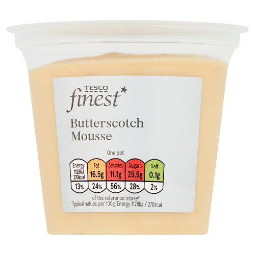 Tesco Finest Butterscotch Mousse 100g