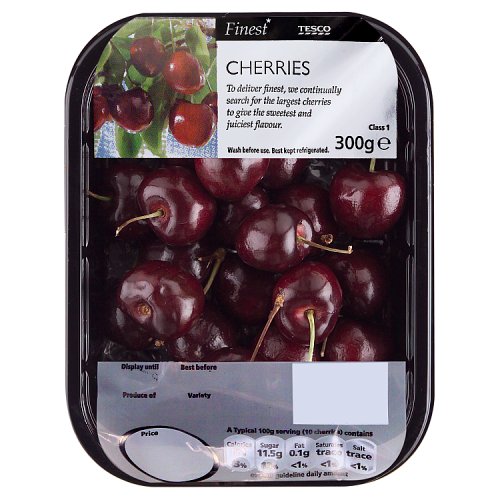 Tesco Finest Cherries 300g Class 1