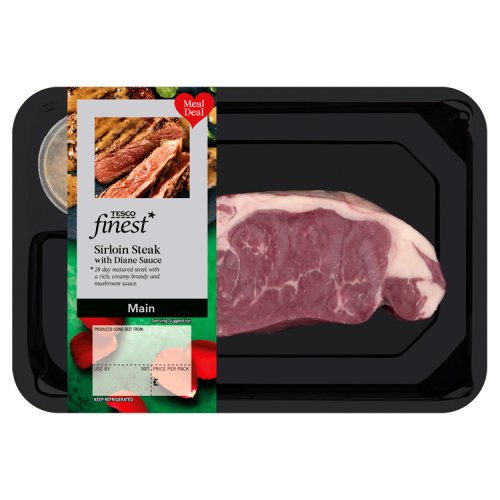 Tesco Finest Sirloin Steak with Diane Sauce Really Good Culture