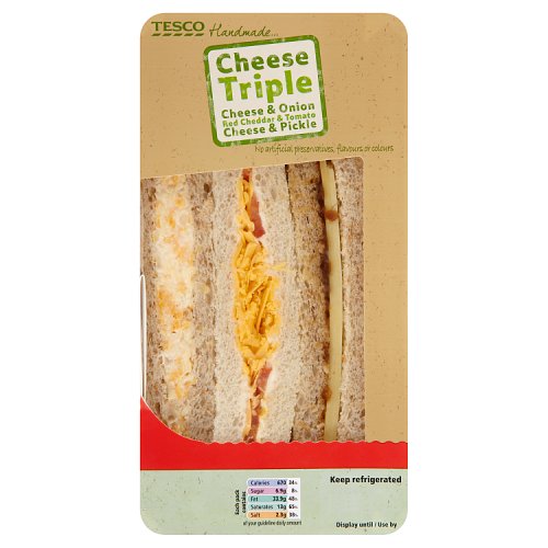 Tesco Handmade Cheese Triple Sandwich Really Good Culture