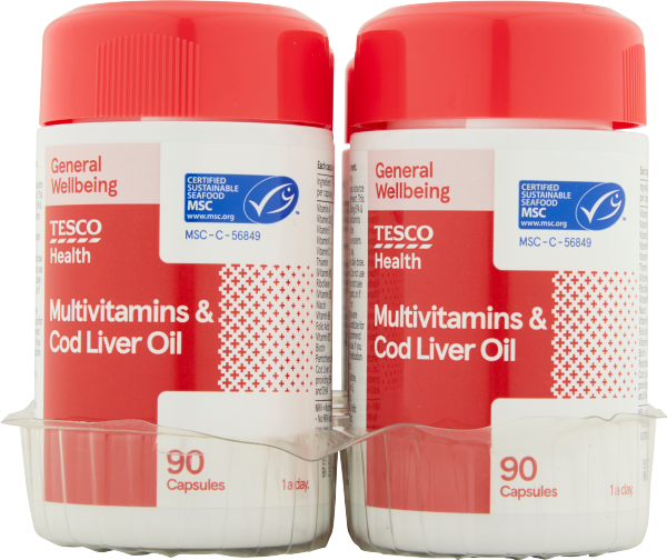 Tesco Health Multivitamins & Cod Liver Oil 1 A Day 90 Capsules Really