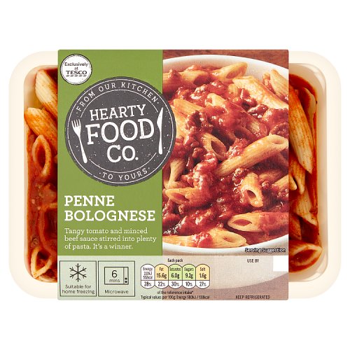 Tesco Hearty Food Co. Penne Bolognese 400g Really Good Culture