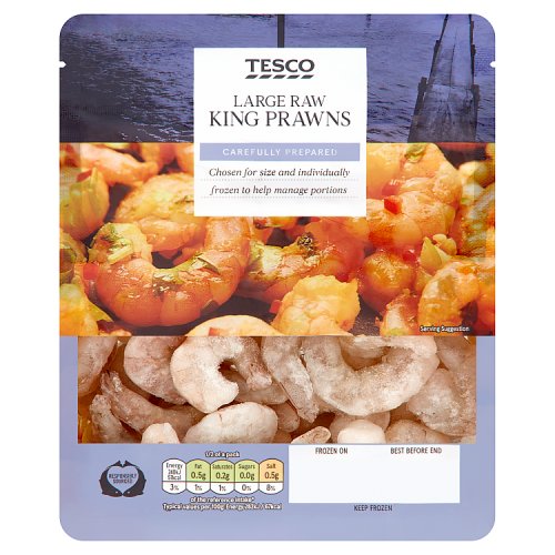 Tesco Large Raw King Prawns 170g Really Good Culture
