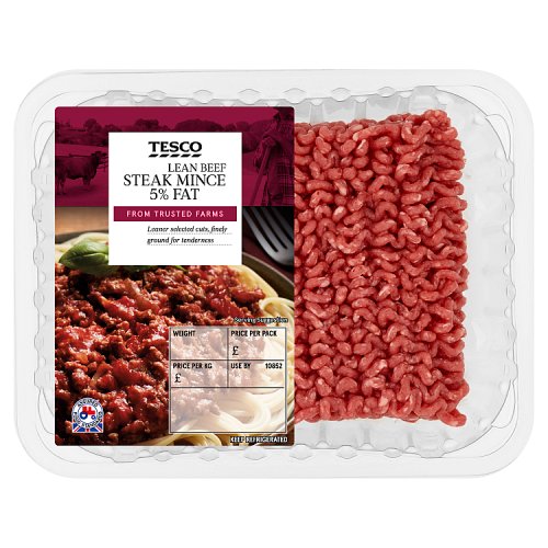 Tesco Beef Lean Steak Mince 500G 5% Fat