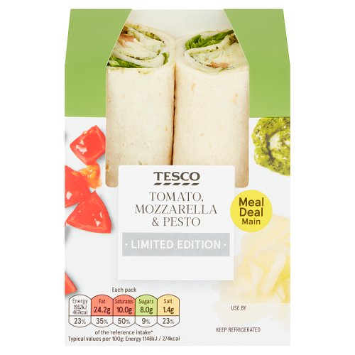 Tesco Limited Edition Tomato, Mozzarella & Pesto Wrap