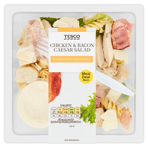 Tesco Chicken & Bacon Caesar Salad 265G