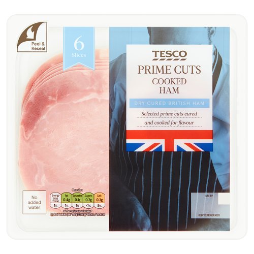 Tesco British Pork Cooked Ham 125G