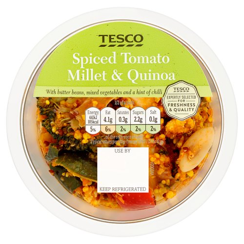 Tesco Spiced Tomato Millet & Quinoa 170g Really Good Culture