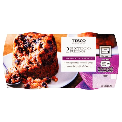 Tesco Spotted Dick Puddings 210G