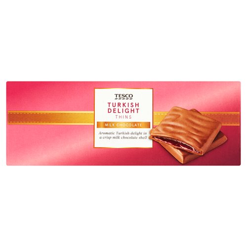 Tesco Turkish Delight Thins Milk Chocolate 200g