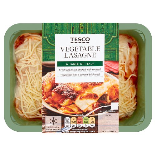 Tesco Vegetable Lasagne 450g Really Good Culture