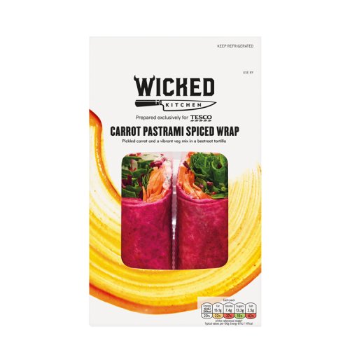 Tesco Wicked Kitchen Carrot Pastrami Spiced Wrap