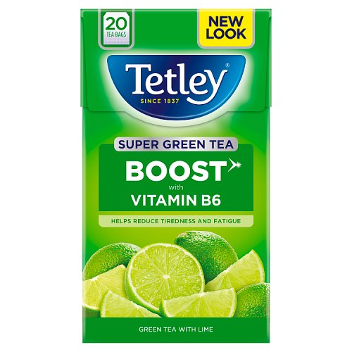 Tetley Super Green Tea Boost Lime Tea Bags x20
