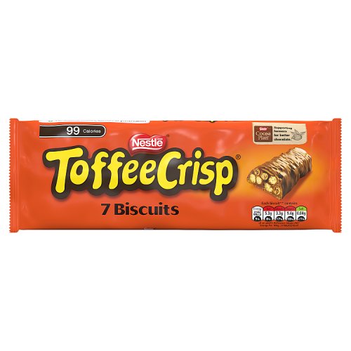 Toffee Crisp Milk Chocolate Biscuit Bar 18.7g 7 Pack