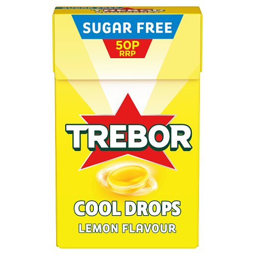 Trebor Cool Drops Lemon Flavour 50p 28g