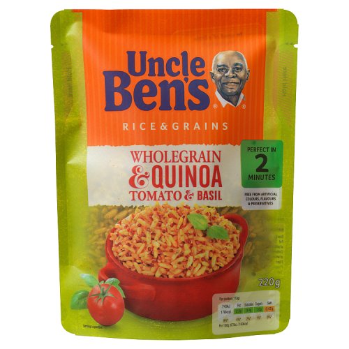 Uncle Bens Quinoa Tomato Basil Microwave Rice 220g