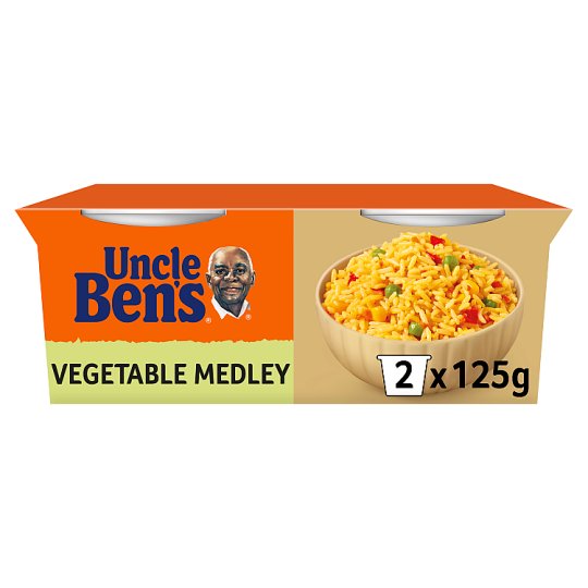 Uncle Bens Rice Cups Vegetable Medley 2X125g