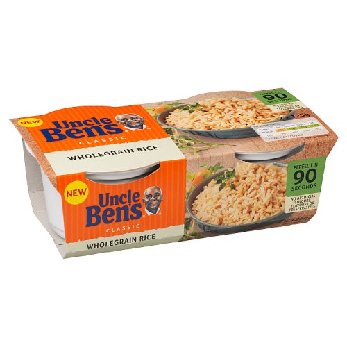 Uncle Bens Wholegrain Microwave Rice Pots 2 x 125g