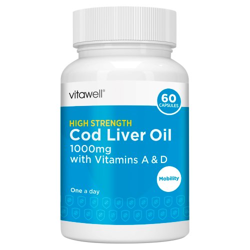 Vitawell Cod Liver Oil 1000mg with Vitamins A & D 60 Capsules Really